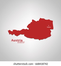 Austria Map, With Extensive State and Capital State, Using For Business, Education, etc.