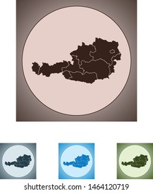 Austria map with four different color