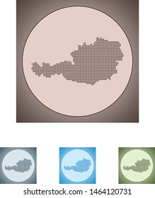 Austria map with four different color