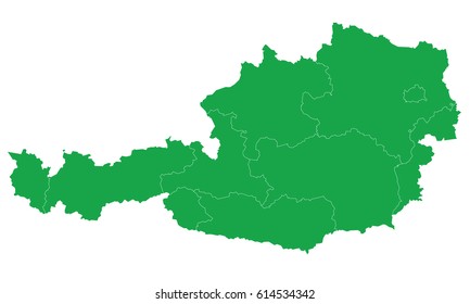 Austria map green color