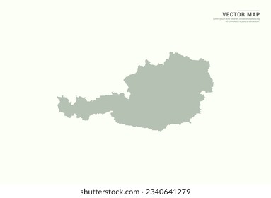Austria map of green vector modern.