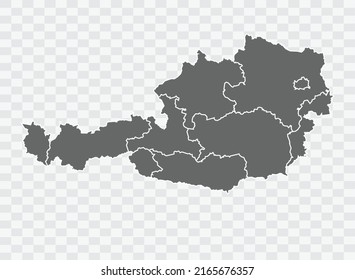 Austria Map grey Color on Background png
