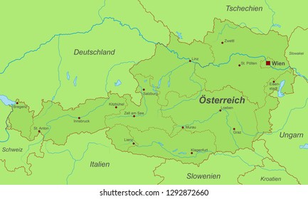 Austria - Map of Austria (high detailed)