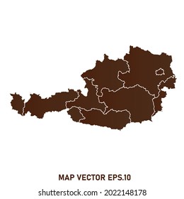 Austria map High Detailed on white background. Abstract design vector illustration eps 10
