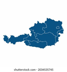 Austria map High Detailed on white background. Abstract design vector illustration eps 10
