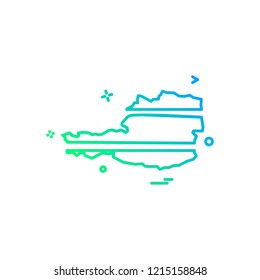 Austria map icon design vector 