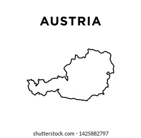 Austria map icon vector illustration