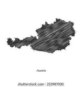 Austria map icon for your design, concept Illustration.