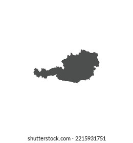 diseño de ilustración de mapa de austria