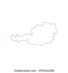 Austria Map. Austria Map outline. Austria map vector illustration