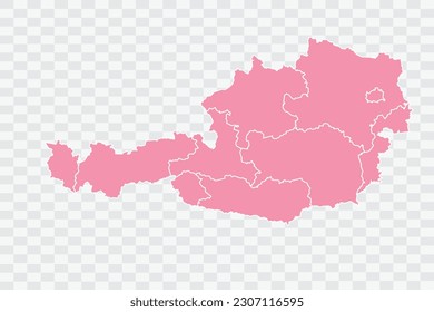 Austria Map Color de rosa Archivos de calidad de fondo png