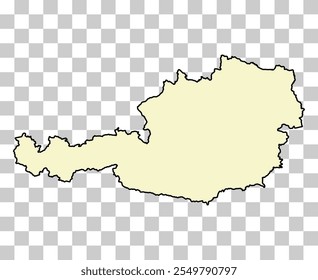 Austria map symbol shape, travel web flat concept icon symbol vector illustration .