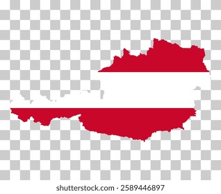 Austria map symbol shape, travel web flat concept icon symbol vector illustration .