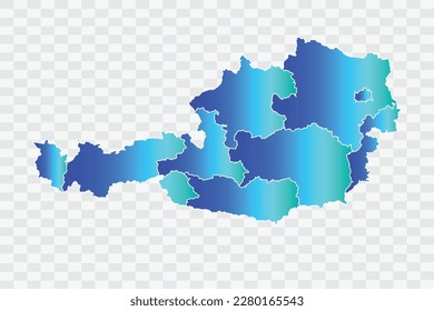 Austria Map teal blue Color Background quality files png