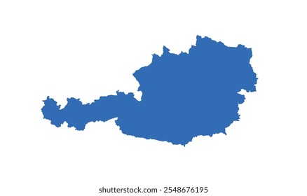 Ícone de vetor do Mapa da Áustria. Mapa colorido minimalista da Áustria.