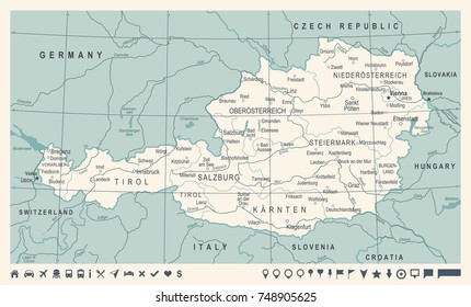 21,268 Austria map Images, Stock Photos & Vectors | Shutterstock