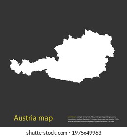 Austria map white color High Detailed on dark background. Abstract design vector illustration eps 10