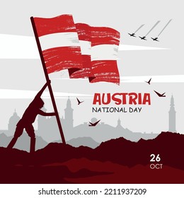 Ilustración de la bandera nacional de Austria