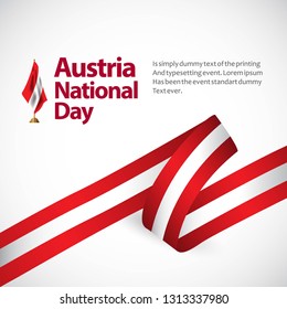 Austria National Day Vector Template Design Illustration