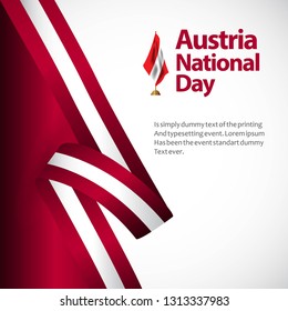 Austria National Day Vector Template Design Illustration