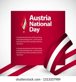 Austria National Day Vector Template Design Illustration