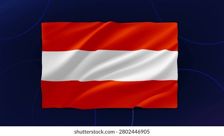 Austria national flag. 3d vector 