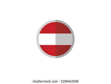 Austria national flag circle shape country emblem state symbol