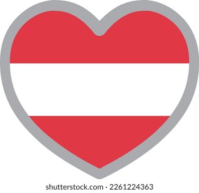 Austria national flag icon vector Illustration material