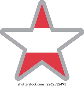 Vector de icono de bandera nacional de Austria Material de ilustración