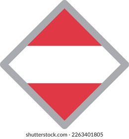 Vector de icono de bandera nacional de Austria Material de ilustración