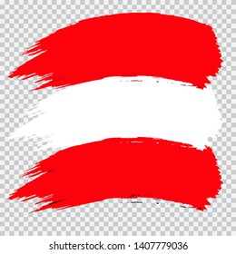 AUSTRIA national flag slpash brush vector on transparent background