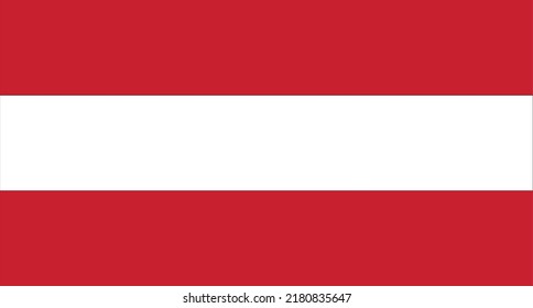 Austria National Flag - Vector Flag of Austria