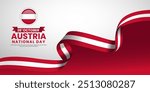 Austria National Independence Day Background with waving ribbon Austrian Flag