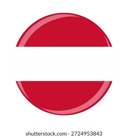 Icono oficial del emblema nacional de la bandera del círculo redondo de Austria