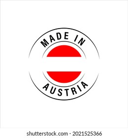 Austria national stamp, sign. Vector illustration.