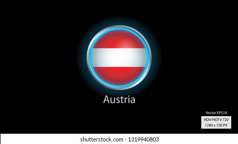austria national team logo, round shape with frame.