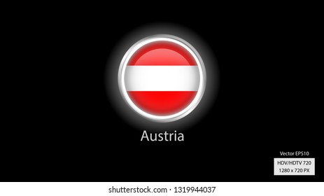 Austria national team logo, round shape with frame.