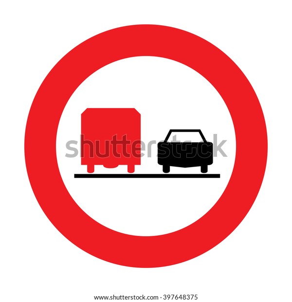 Austria No\
Overtaking by Heavy Goods Vehicles\
Sign