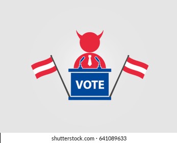 Austria Podium Corrupt Politician Poll