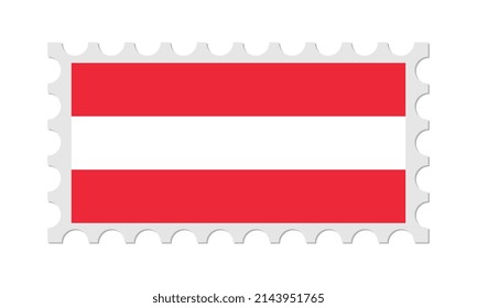 Austria Postage Stamp With Shadow. Vector illustration.