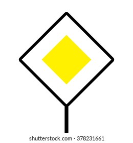 Austria Priority Road Sign Vector