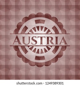 Austria red geometric emblem. Seamless.