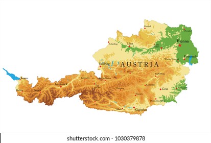 Austria relief map