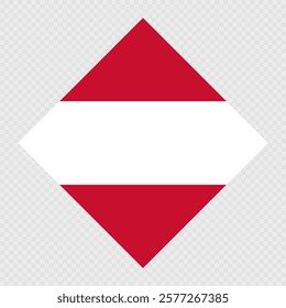 Austria rhombus flag. Vector illustration.