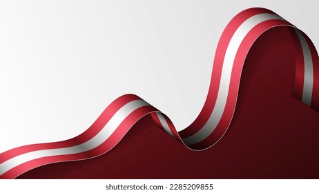 Austria ribbon flag background. Element of impact for the use you want to make of it.