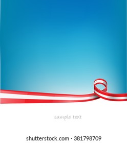 austria ribbon flag on background