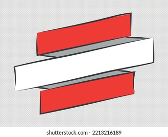 Austria Ribbon Flag.Ribbon with flag of Austria.