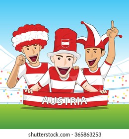Austria Sport Fans Vector