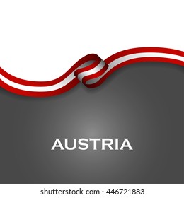 Austria sport style flag ribbon classic style. Vector Illustration