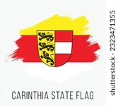 Austria States Carinthia Vector Flag Design Template. Carinthia Flag for Independence Day. Grunge Carinthia Flag